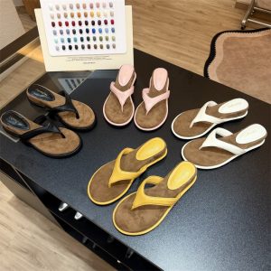 New Style 4.5cm Hidden Wedge Thong Slippers for Women Summer Vacation Outdoor Flip Flops